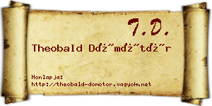 Theobald Dömötör névjegykártya